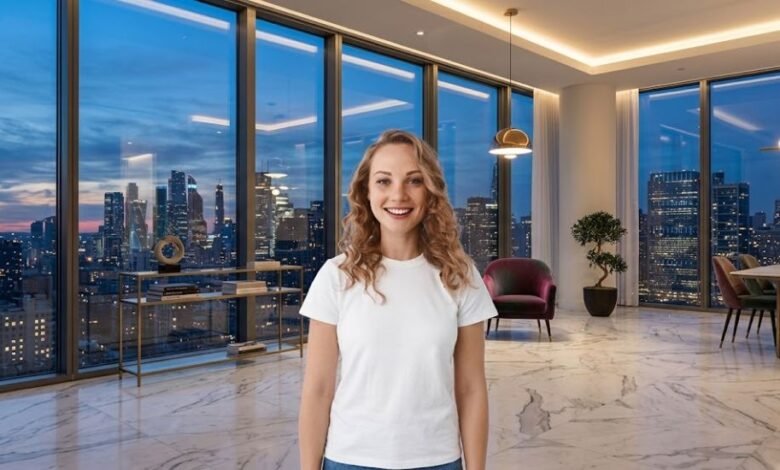 happy white woman images